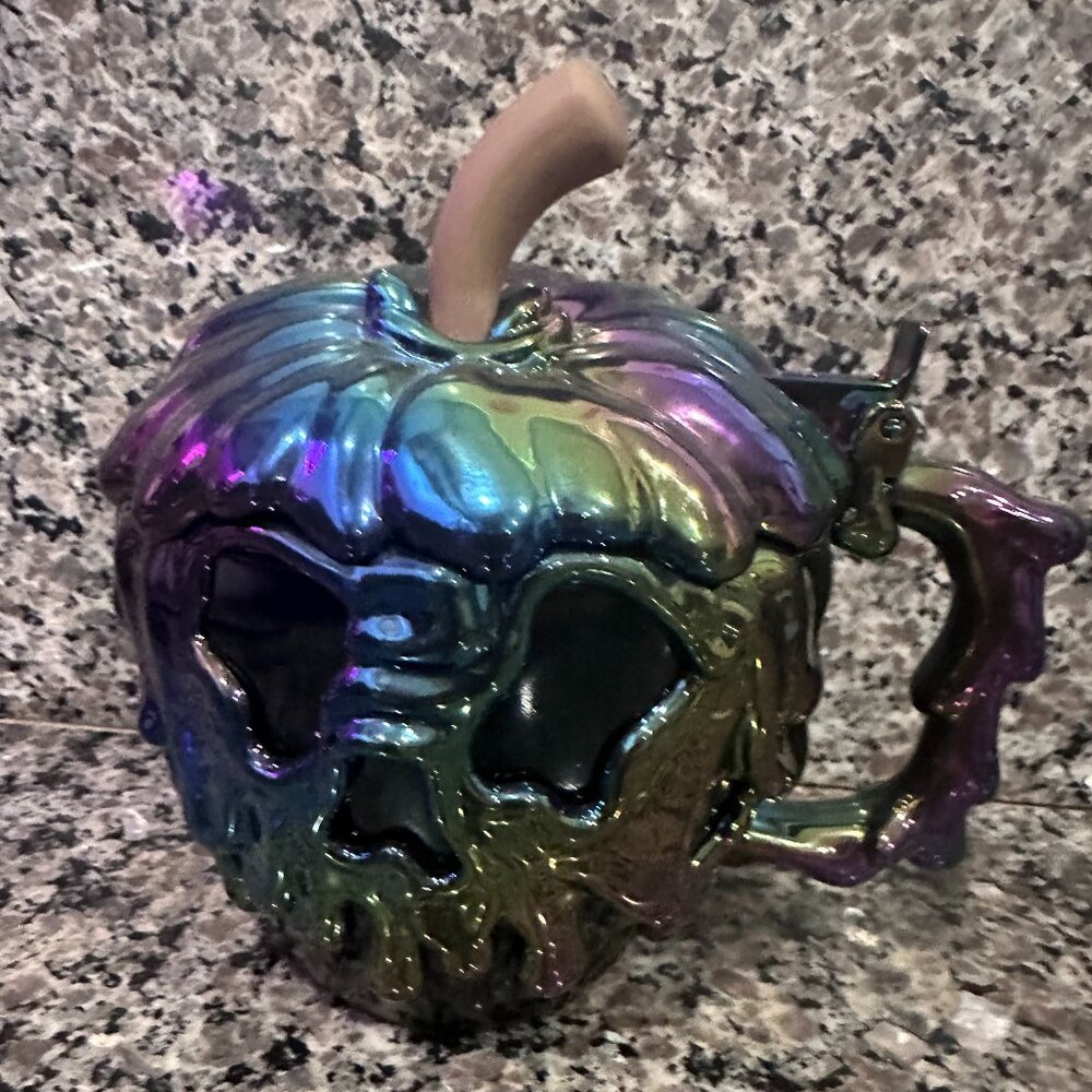DISNEY PARKS IRIDESCENT BLACK POISON APPLE MUG